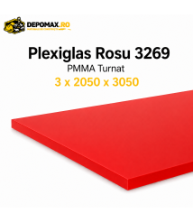 Plexiglas Rosu 3269 PMMA turnat 3 x 2050 x 3050 mm